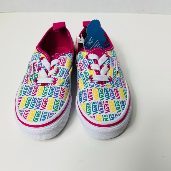 Vans Kids Authentic Elastic Rainbow Sneaker 10.5K - Picture 9 of 12
